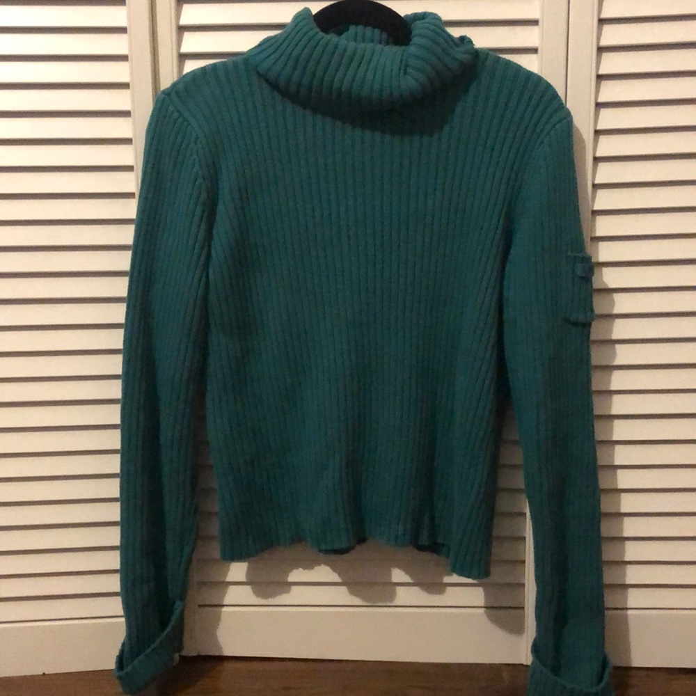 Vintage DKNY Turquoise Turtleneck Sweater